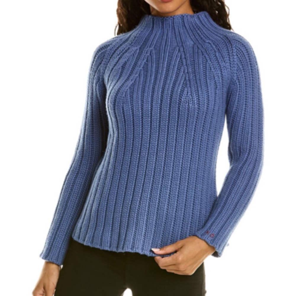 FRANCES VALENTINE Shelby Wool & Cashmere-blend Sweater In Blue